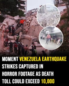 Moment Venezuela earthquake strikes captured in horror footage as death toll could exceed 10,000