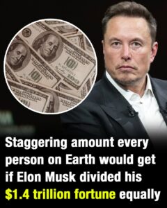 Staggering amount every person on Earth would get if Elon Musk divided his $1.4 trillion fortune equally