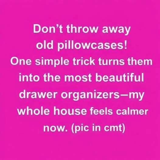 Forgotten Pillowcase Drawer Secret
