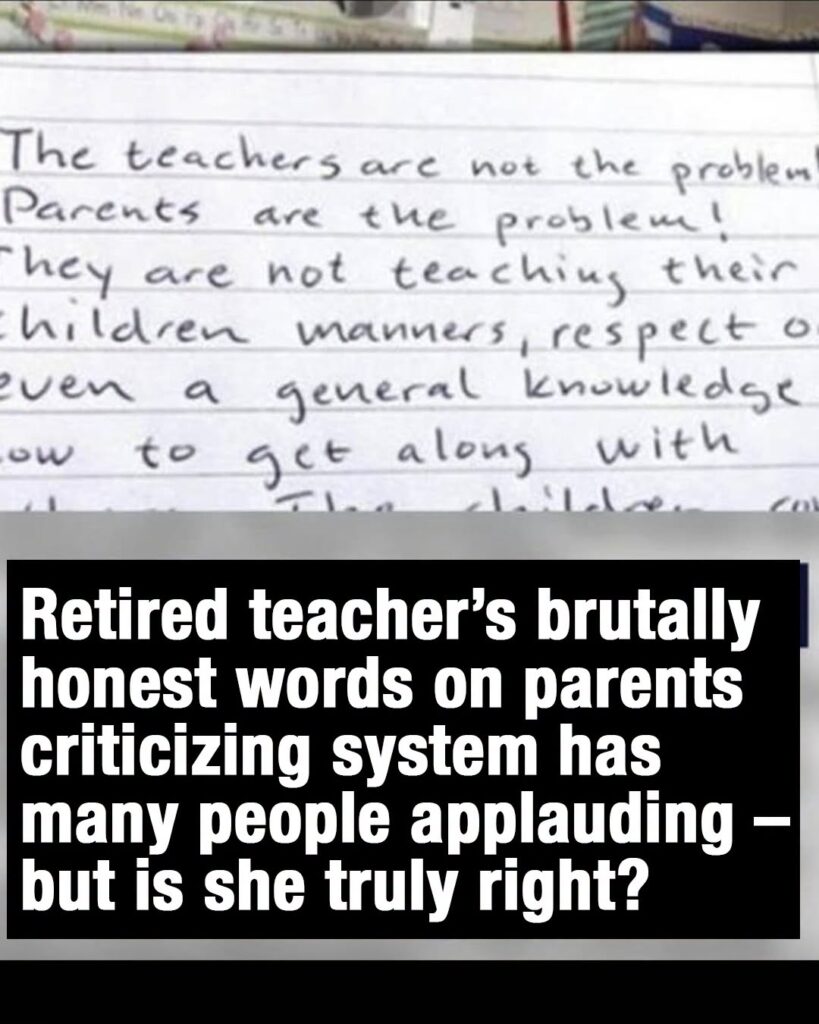 Retired teacher’s honest words to parents go viral