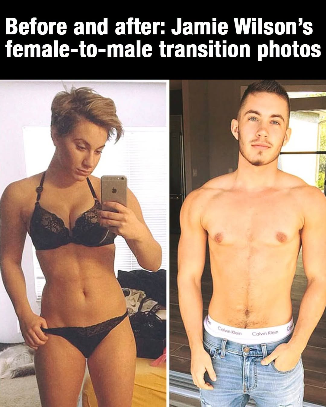 Jamie Wilson’s female-to-male journey revealed in before and after photos