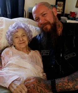 My 81-Year-Old Mother Hired a Heavily Tattooed Biker as Her Caregiver – When I Found Out Why, My Knees Gave Out Right There