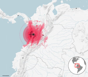 Terrifying footage shows church collapse as huge 7.4-magnitude earthquake hits Colombia, burying people beneath collapsed buildings, with dozens dead