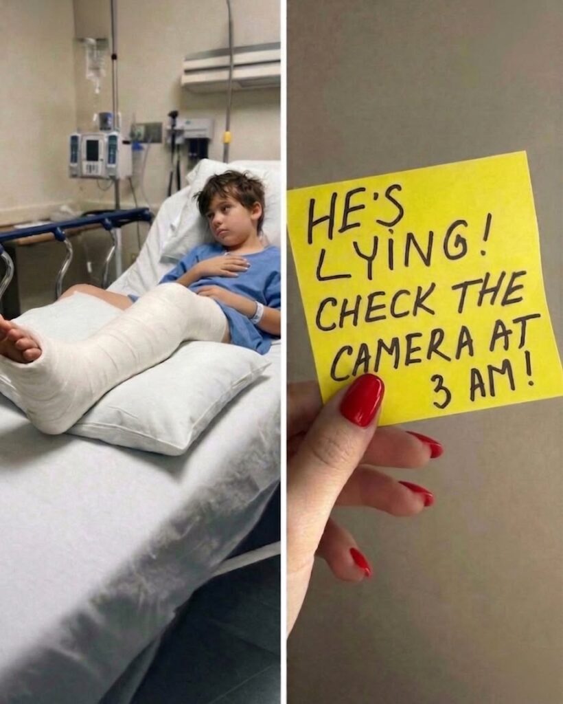 I Went to the Hospital to Care for My Son After He Broke His Leg – Then the Nurse Slipped Me a Note, ‘He’s Lying. Check the Camera at 3 a.m.’