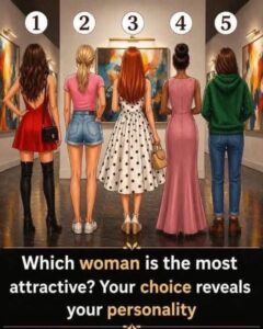 The woman you find most attractive could say something unexpected about your personality