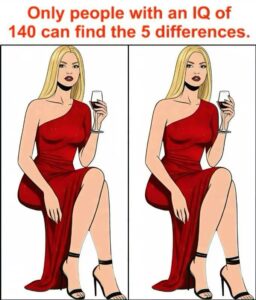 Only people with an IQ of 140 can spot the 5 differences.