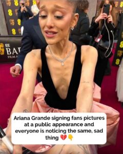 Ariana Grande signing fans pictures at the BAFTA’s