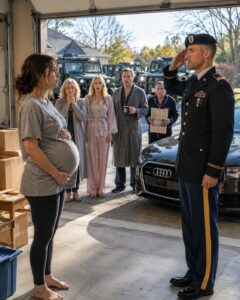 Only a few hours after my husband’s military funeral, my own family looked at my pregnant stomach and decided I should sleep in the freezing garage so my sister’s wealthy husband could take over my bedroom.