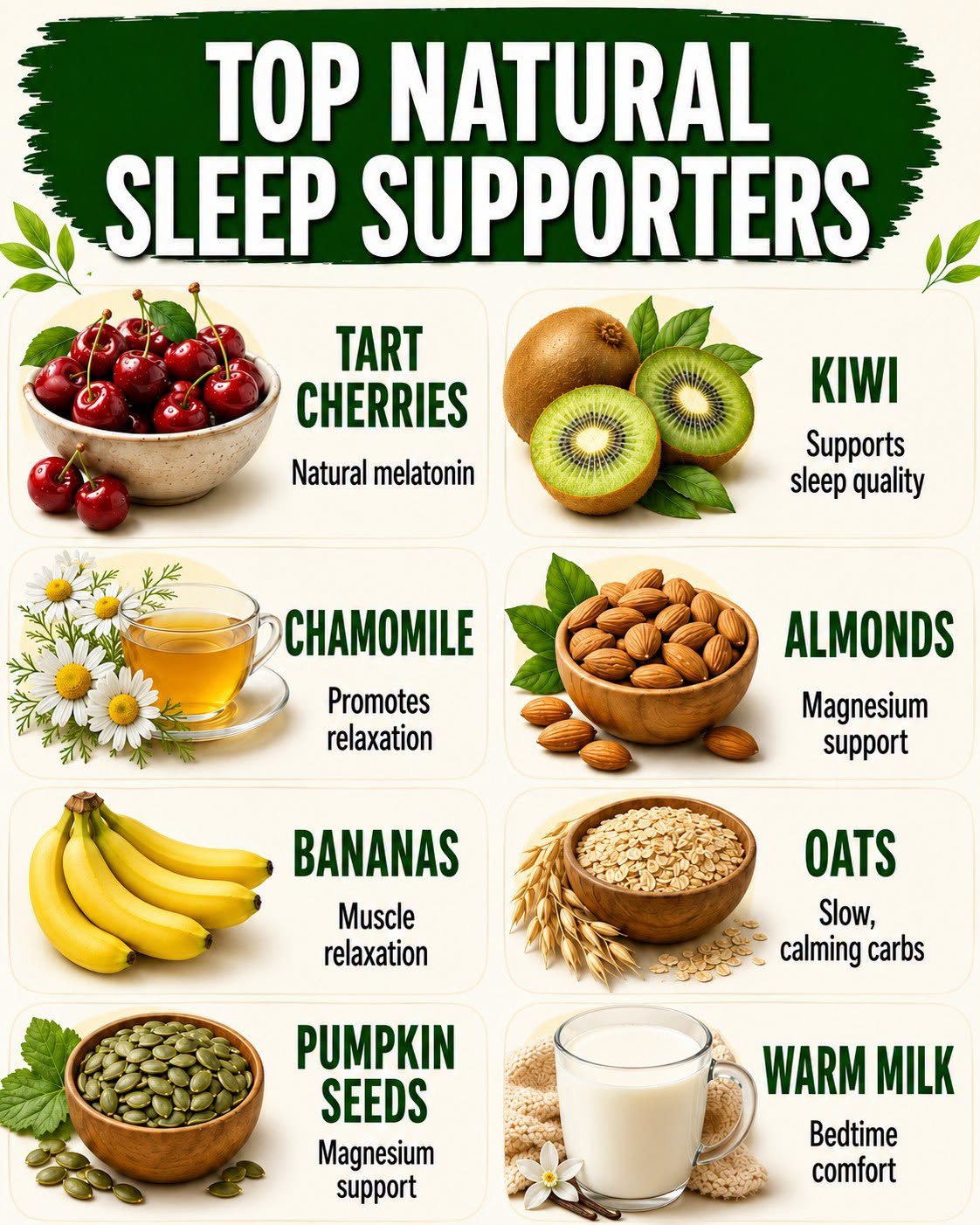 Proven Foods to Help You Sleep or Make You Sleepy (Science Based) – Cherries, Bananas and More
