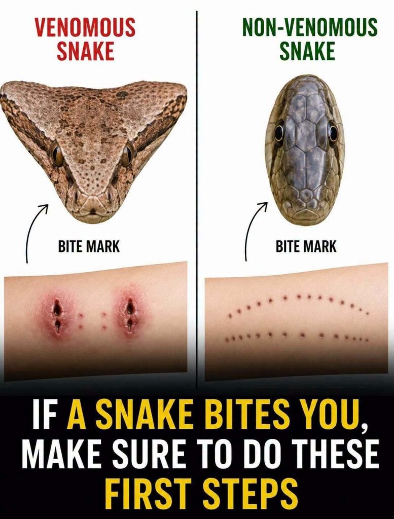 When bitten by a snake, you should do these things first
