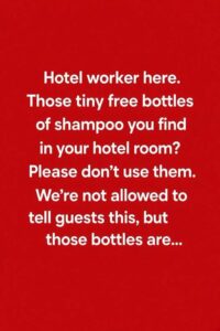 Think Twice Before Using Those Tiny Shampoo Bottles