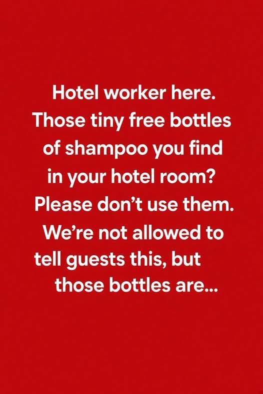 Think Twice Before Using Those Tiny Shampoo Bottles
