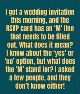 What Does the “M” on an RSVP Card Actually Mean?