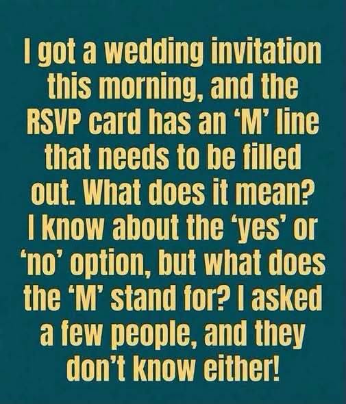 What Does the “M” on an RSVP Card Actually Mean?
