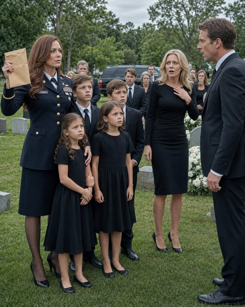 I walked into my ex-husband’s family funeral with five children at my side, and the whispers started before we even reached the grave, but the moment he finally looked at them and saw his own face reflected in all five, the woman who helped destroy my marriage turned so pale I knew the past was about to collapse in front of everyone…