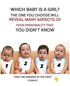 Psychological test: Which of these four babies is a little girl?