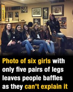 The internet is baffled by this optical illusion of six girls with only five pairs of legs