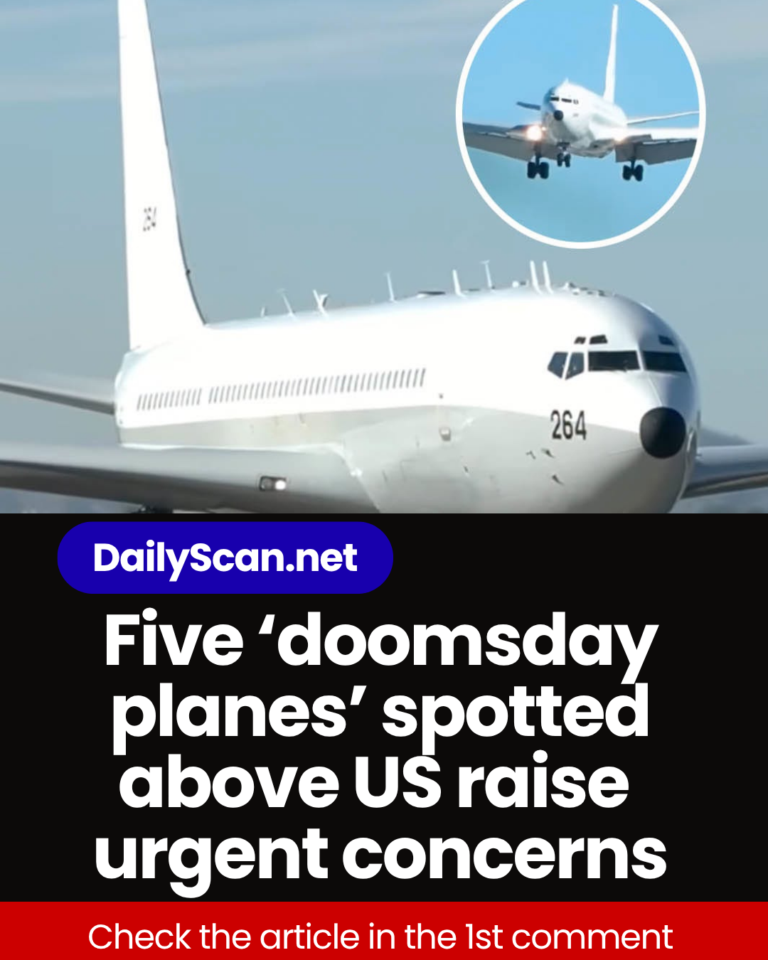 Five ‘doomsday planes’ spotted above US raise urgent concerns