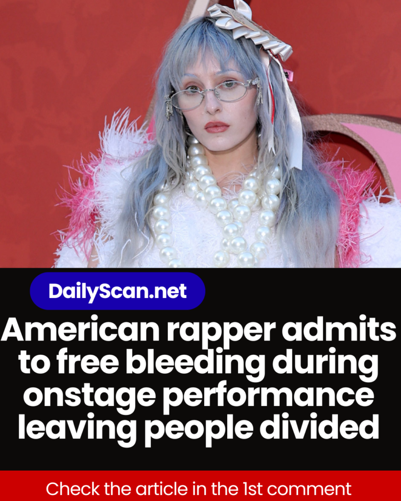 American rapper admits to free bleeding during onstage performance leaving people divided
