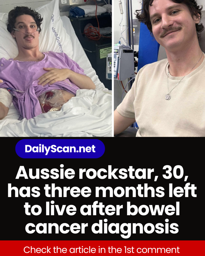 Aussie rockstar, 30, has three months left to live after bowel cancer diagnosis