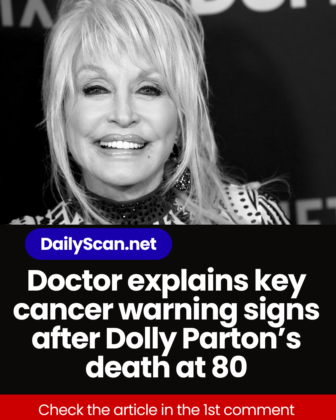 Doctor explains key cancer warning signs after Dolly Parton’s death at 80