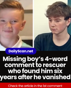 Missing boy’s 4-word comment to rescuer who found him six years after he vanished