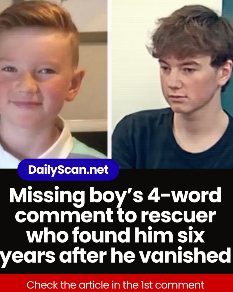 Missing boy’s 4-word comment to rescuer who found him six years after he vanished