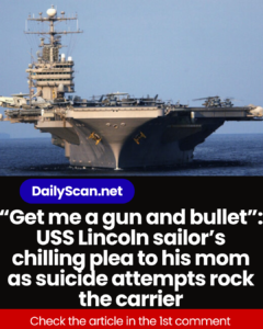 “Get me a gun and bullet”: USS Lincoln sailor’s chilling plea to his mom as suicide attempts rock the carrier