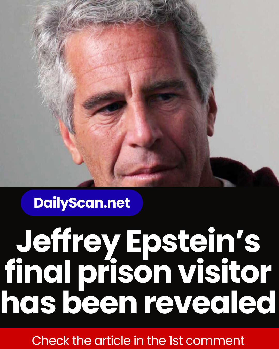 Jeffrey Epstein’s final prison visitor has been revealed