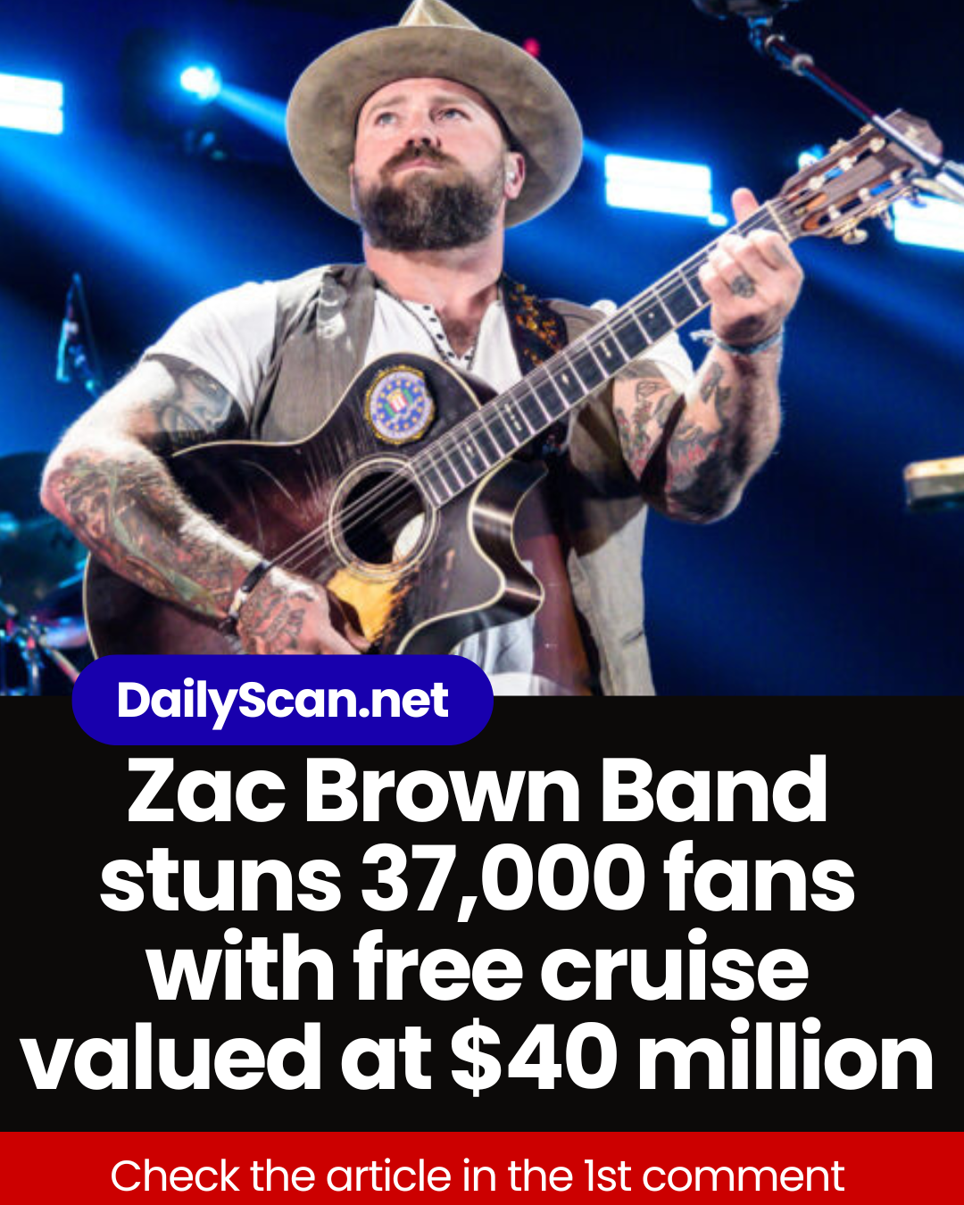 Zac Brown Band stuns 37,000 fans with free cruise valued at $40 million
