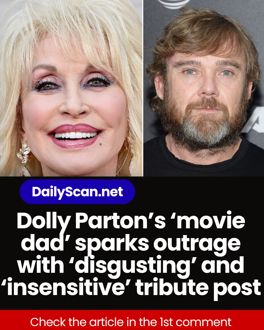 Dolly Parton’s ‘movie dad’ sparks outrage with ‘disgusting’ and ‘insensitive’ tribute post