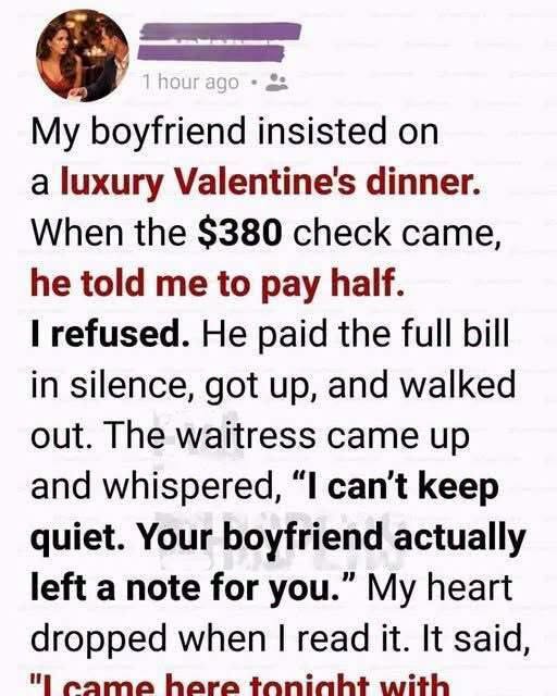 Cruel Valentine Dinner Test Reveals Why A Seven Year Romance Failed