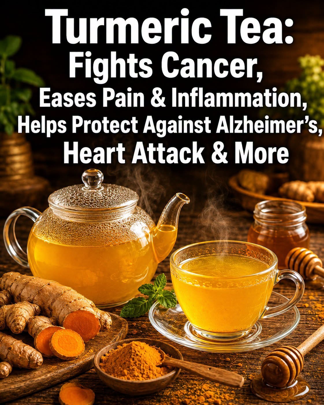 Medicinal Health Benefits of Turmeric, Curcumin and Turmeric Tea Based on Science
