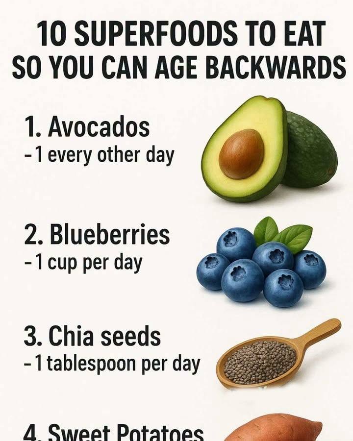 10 superfoods to eat so you can age backwards