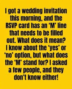 What Does the “M” on an RSVP Card Actually Mean?