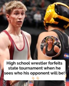 High school wrestler forfeits tournament after seeing opponent