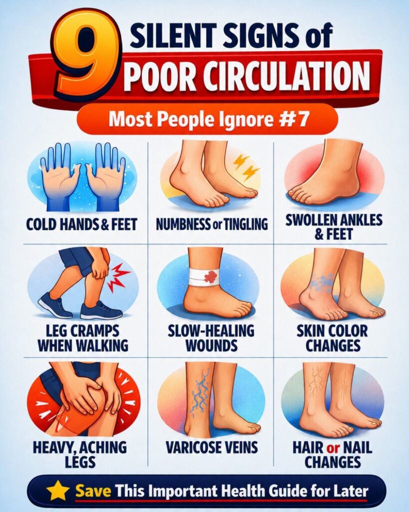 16 Warning Signs of Poor Blood Circulation and How to Treat It