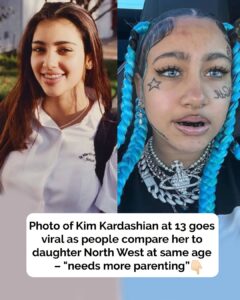 Photo of Kim Kardashian at 13 sparks debate on North West’s appearance