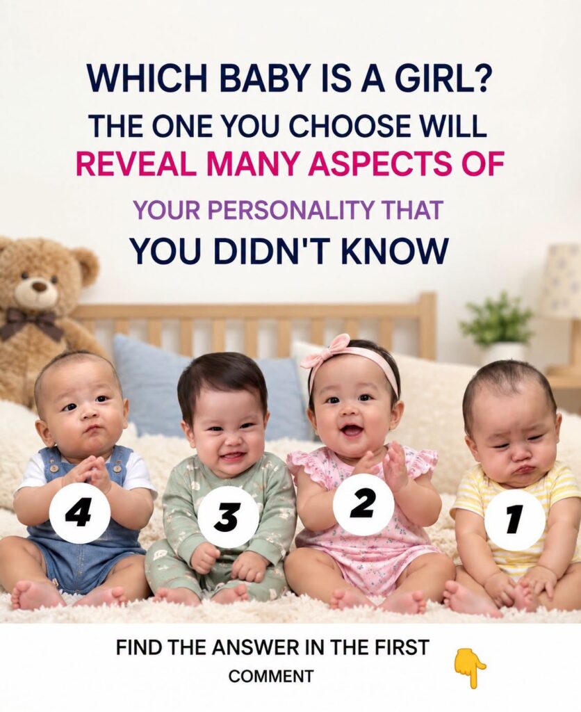 Psychological test: Which of these four babies is a little girl?