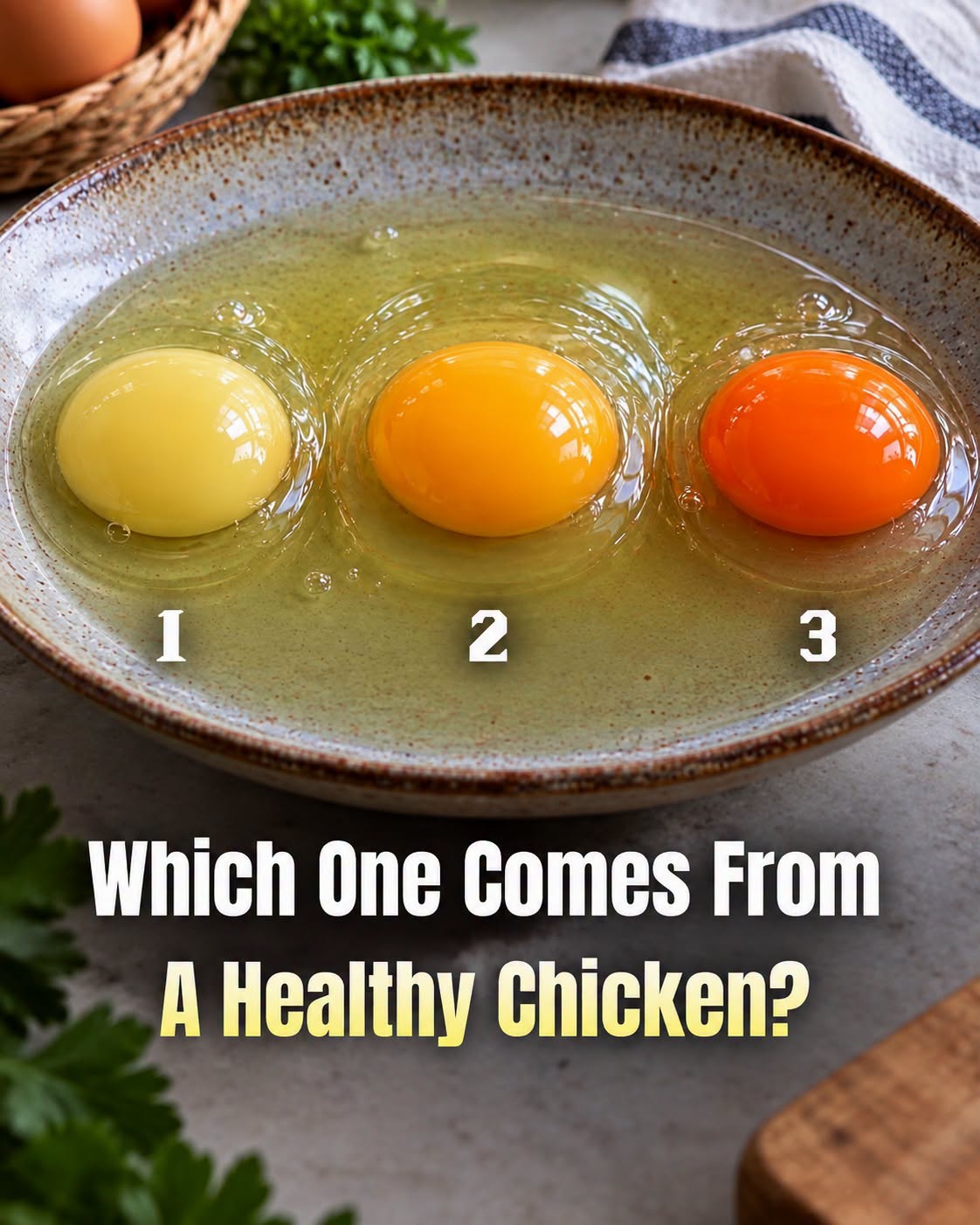 Which Egg Is From The Healthiest Chicken? Choose 1, 2, Or 3 Before Seeing The Answer! 🥚👇