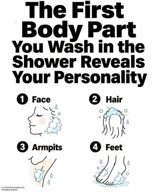 The Body Part You Wash First While Bathing Reveals Your Personality