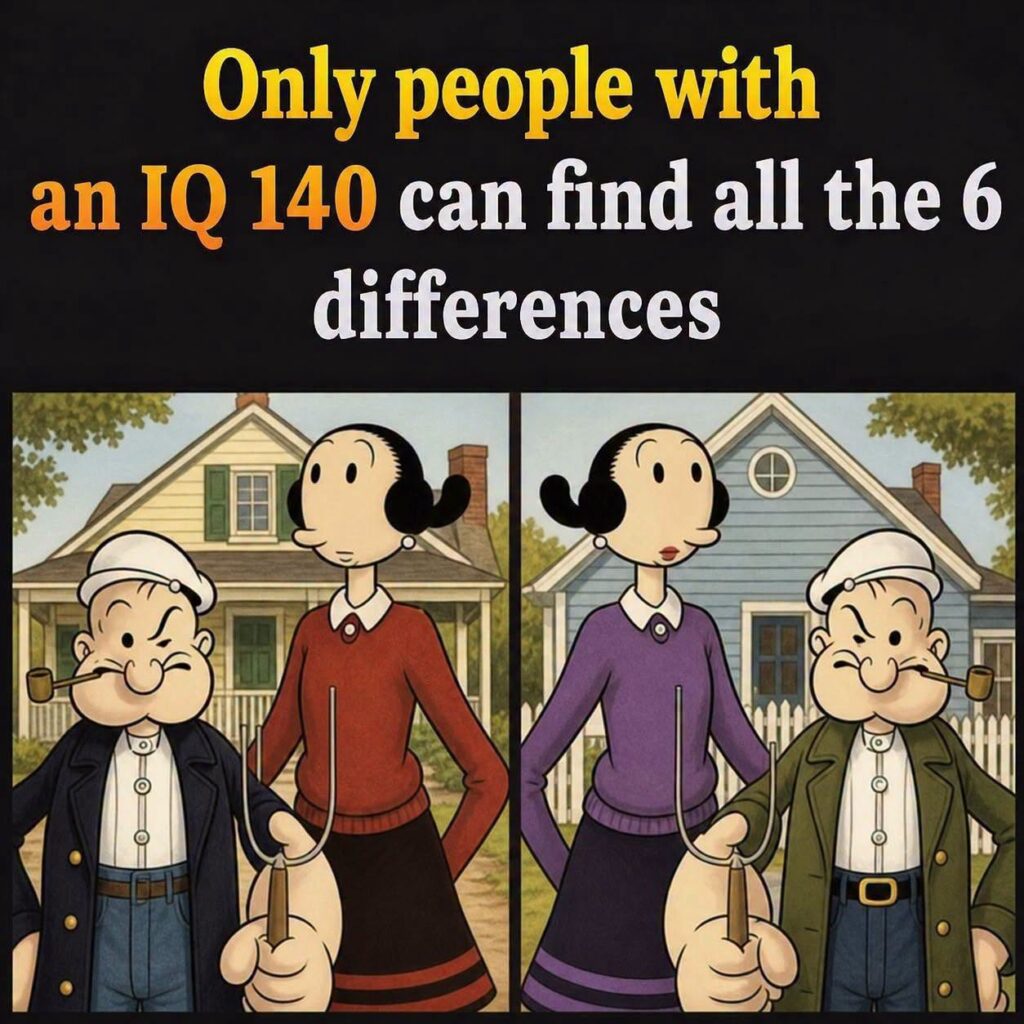 Only people with an IQ 140 can find all the 6 differences