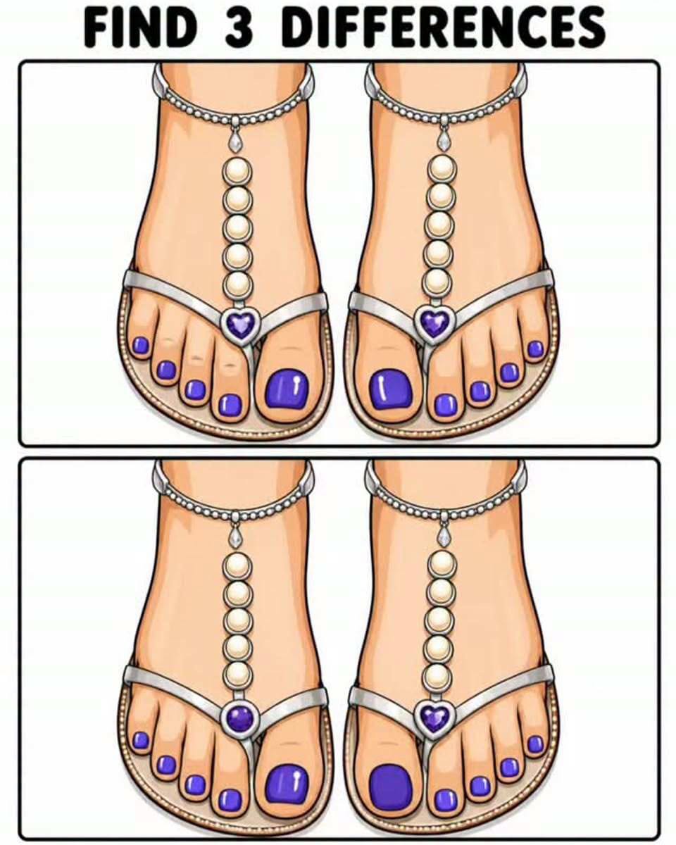 The Pearl Sandal Challenge: Find 3 Differences.