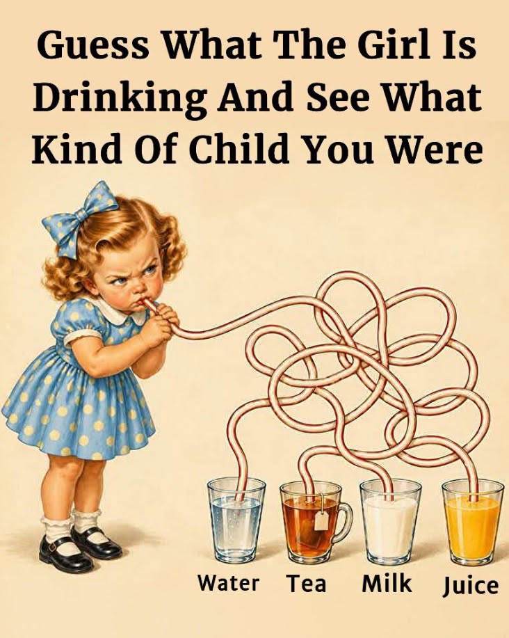 Guess What The Girl Is Drinking And See What Kind Of Child You Were