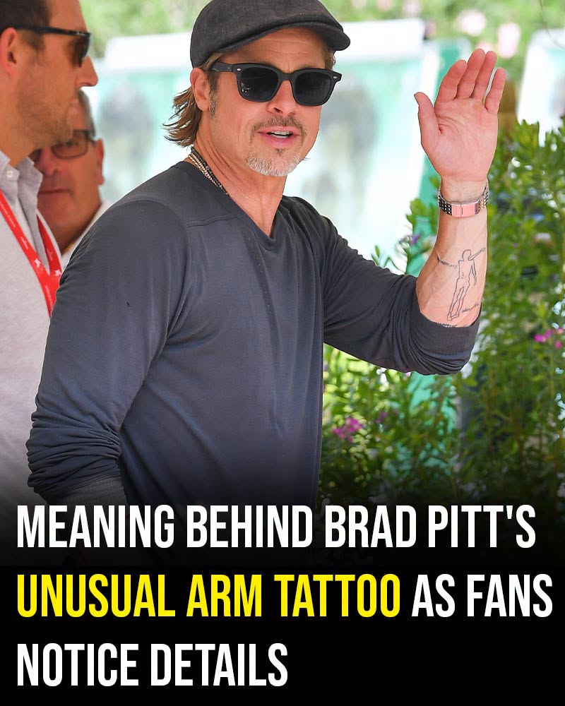 Meaning behind Brad Pitt’s unusual arm tattoo as fans notice details