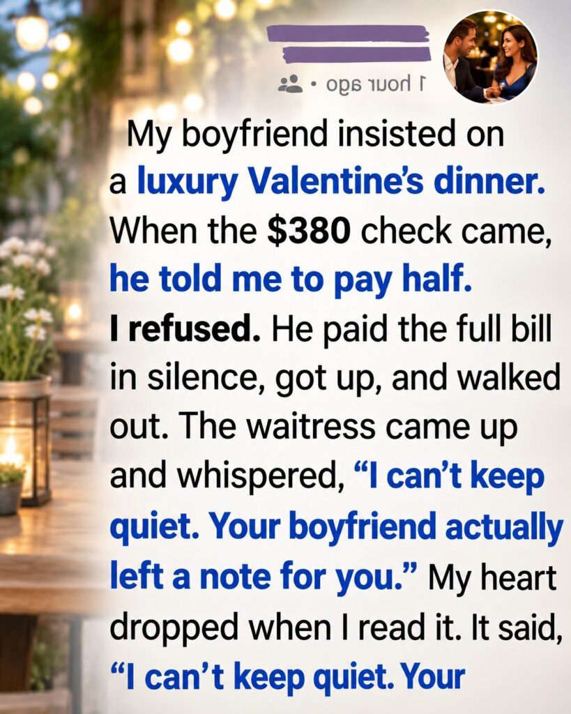 Cruel Valentine Dinner Test Reveals Why A Seven Year Romance Failed