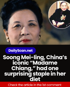 Soong Mei-ling, China’s iconic “Madame Chiang,” had one surprising staple in her diet