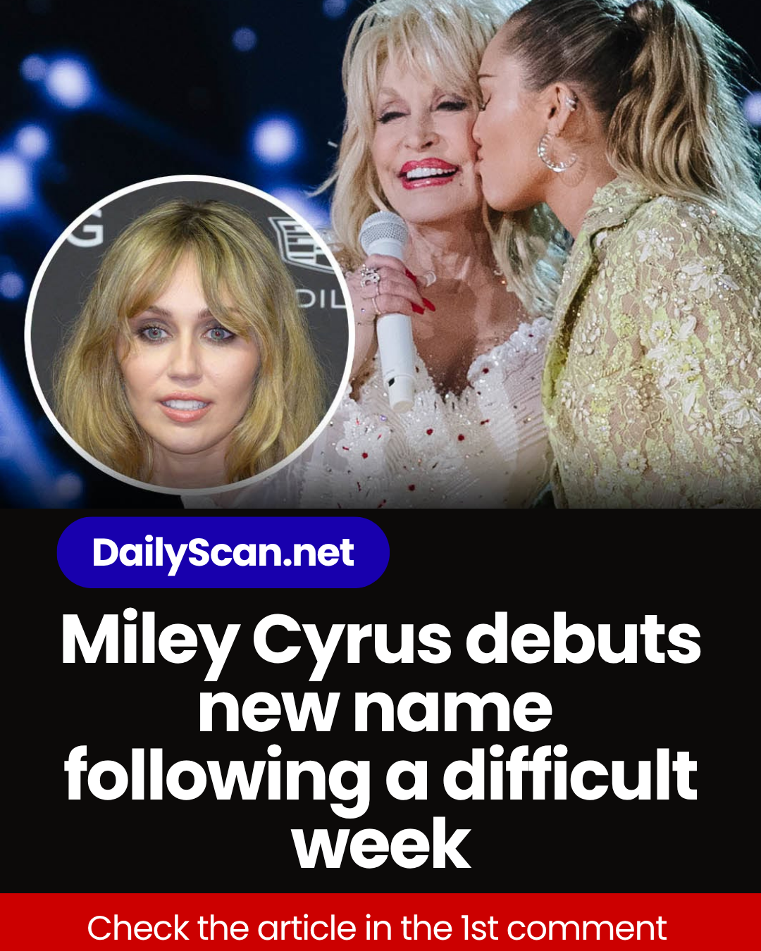 Miley Cyrus debuts new name following a difficult week