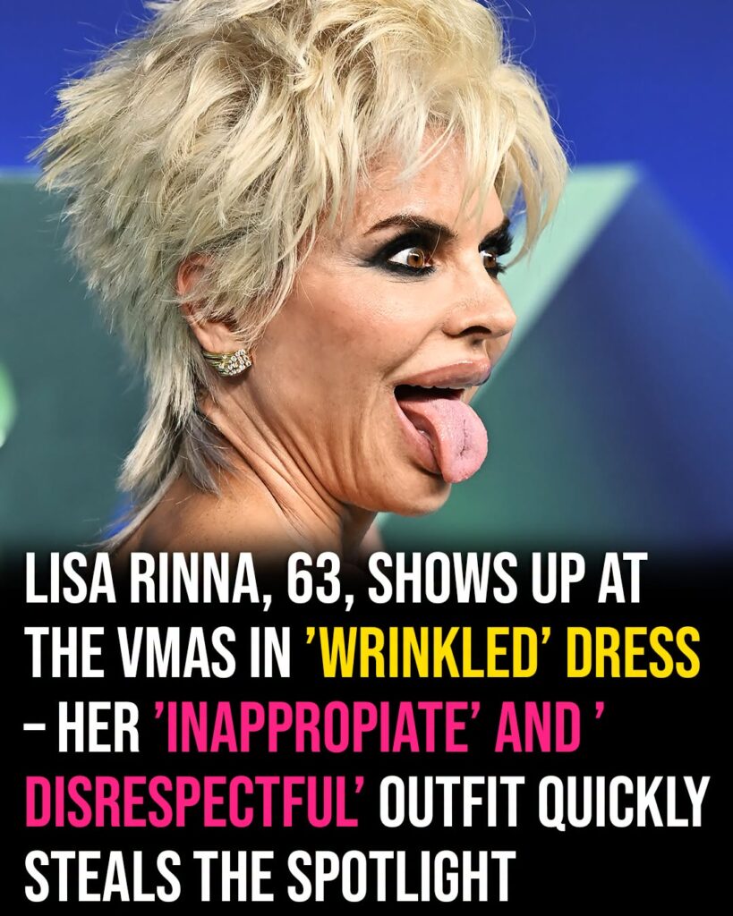 Lisa Rinna, 63, turns heads at the VMAs – fans call her dress ‘inappropriate’ and ‘disrespectful’