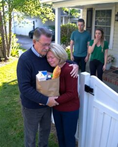 After an exhausting day at work, I arrived home to discover my wife of thirty-eight years standing outside the locked gate of our own house, holding a small paper bag of groceries. Tears filled her eyes as she looked at me and whispered